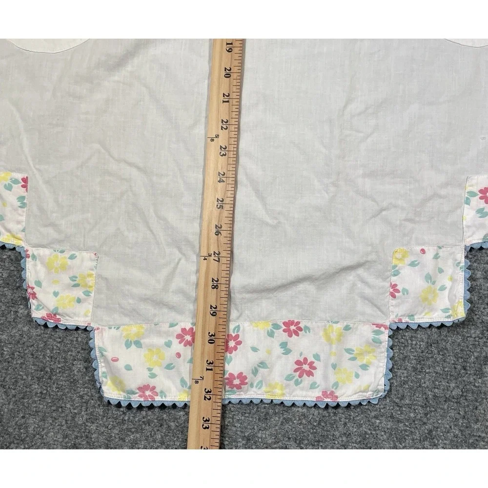 Vintage Handmade Apron Cotton Flour Sack Full Coverage Cottagecore Patchwork